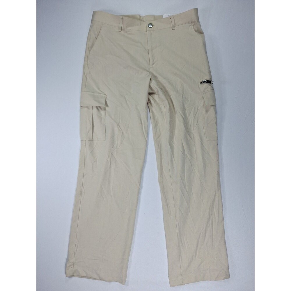 INC International Concepts Men 30x32 Cargo Pants Tan Lightweight Zip Pockets